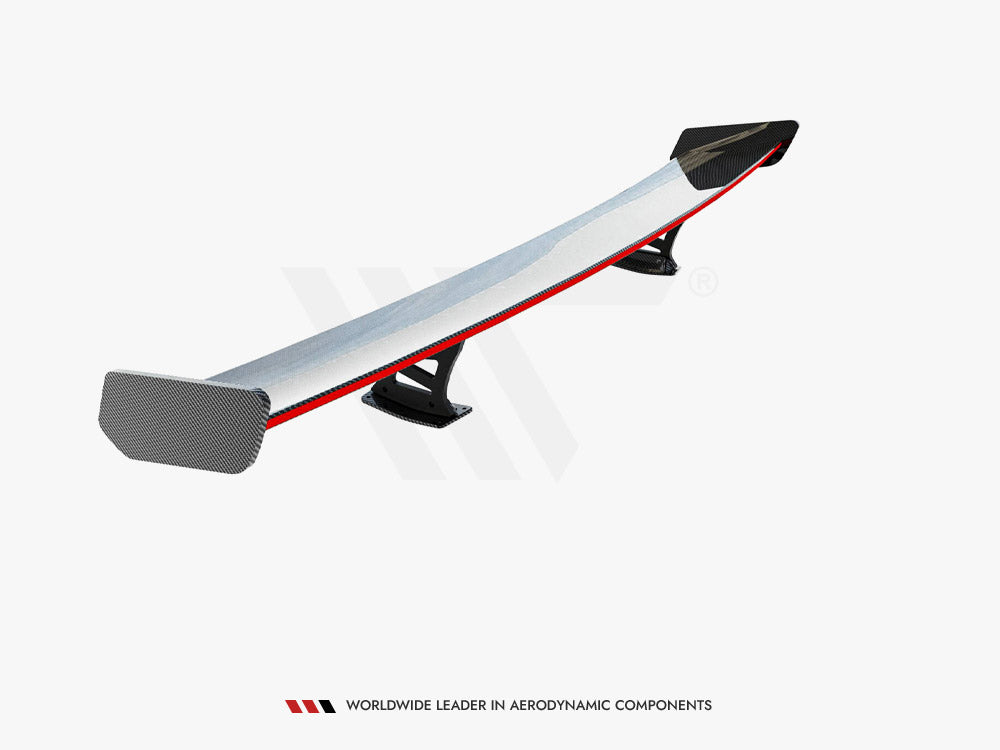 Carbon Spoiler With Internal Brackets Uprights + LED compatible with Audi A3 / A3 S Line / S3 / RS 3 Sedan 8V / 8V Facelift
