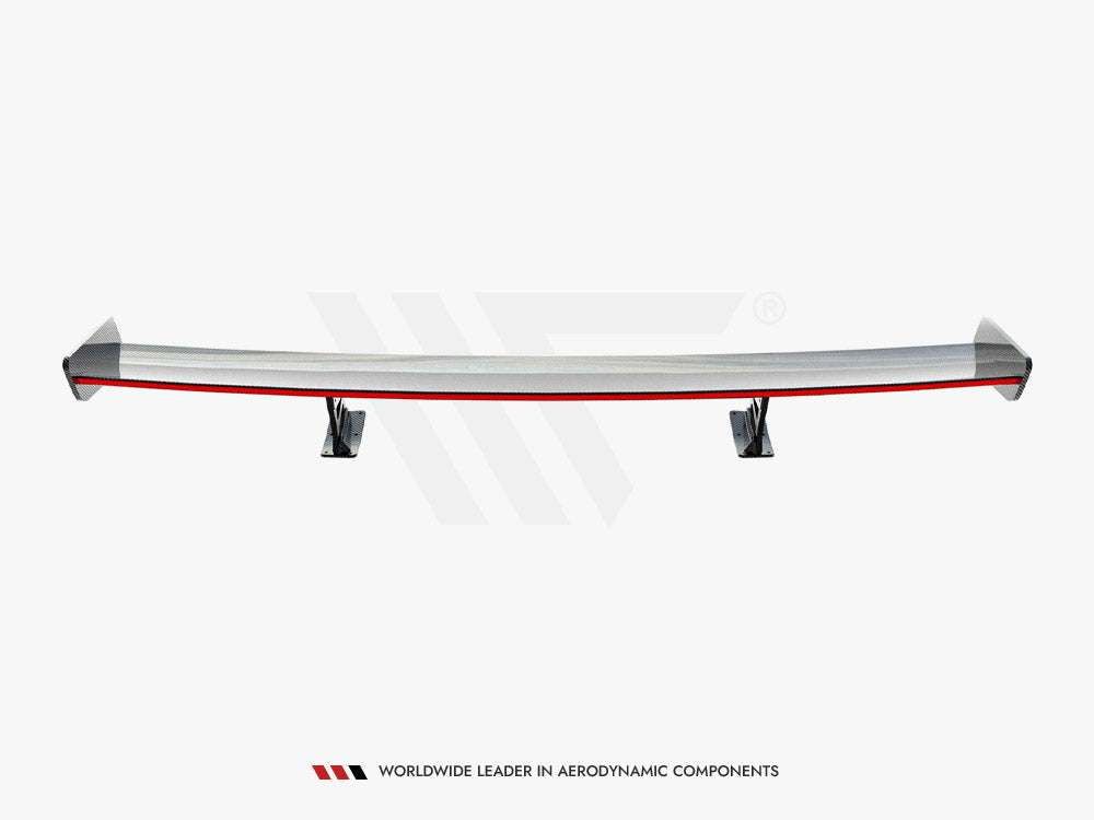 Carbon Spoiler With Internal Brackets Uprights + LED compatible with Audi A3 / A3 S Line / S3 / RS 3 Sedan 8V / 8V Facelift