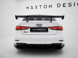 Carbon Spoiler With Internal Brackets Uprights compatible with Audi A3 / A3 S Line / S3 / RS 3 Sedan 8V / 8V Facelift