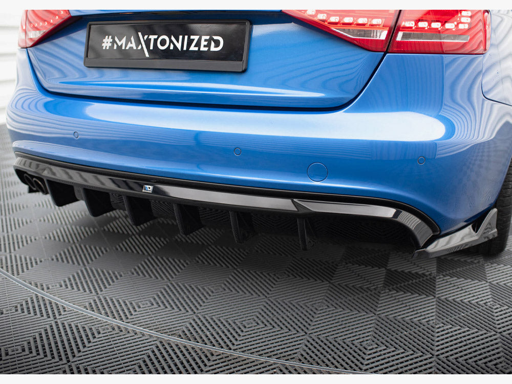 Rear Valance compatible with Audi A4 S Line Sedan / Avant B8 (Version with dual exhaust tips on one Side)