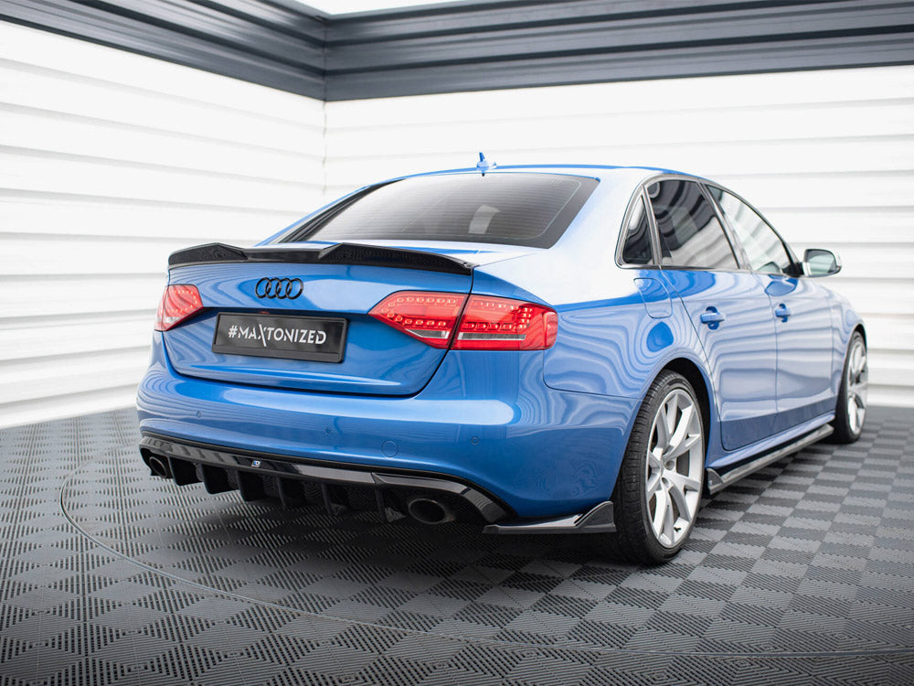 Rear Valance compatible with Audi A4 S Line Sedan / Avant B8 (Version with single exhaust tips on both sides)