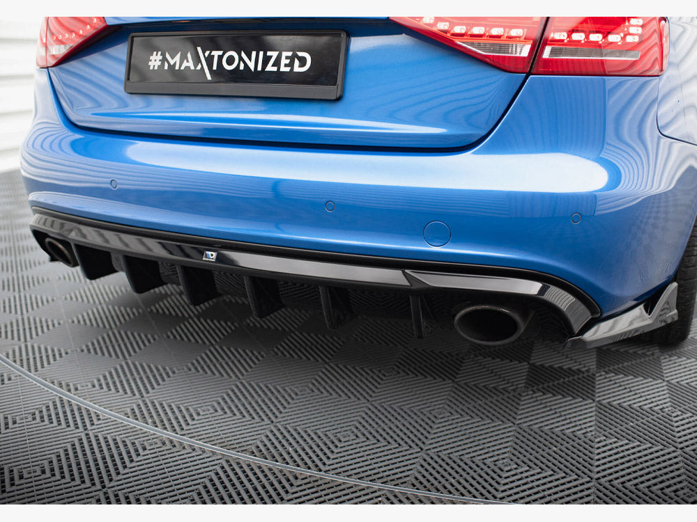 Rear Valance compatible with Audi A4 S Line Sedan / Avant B8 (Version with single exhaust tips on both sides)