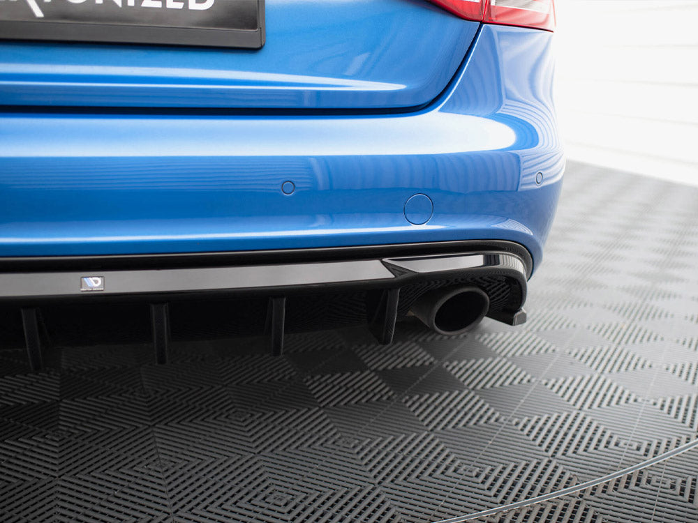 Rear Valance compatible with Audi A4 S Line Sedan / Avant B8 (Version with single exhaust tips on both sides)