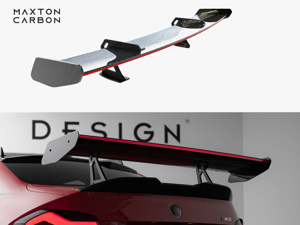 Carbon Spoiler With Upper Swan Mounting + LED compatible with BMW M2 G87