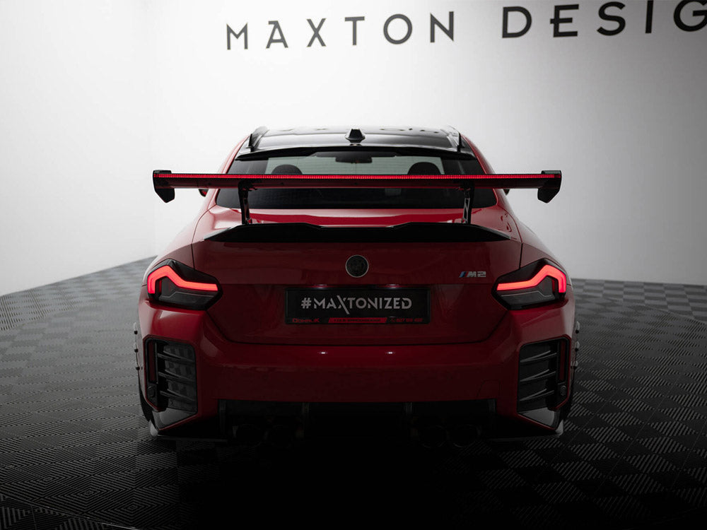 Carbon Spoiler With Internal Brackets Uprights + LED compatible with BMW M2 G87