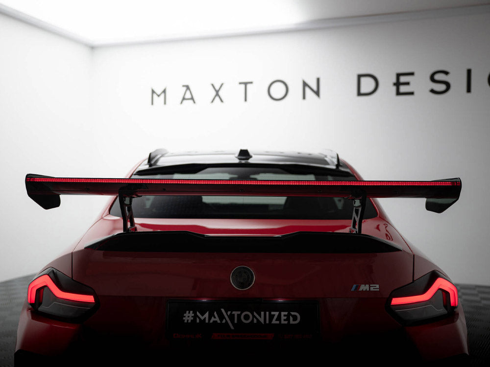 Carbon Spoiler With Internal Brackets Uprights + LED compatible with BMW M2 G87