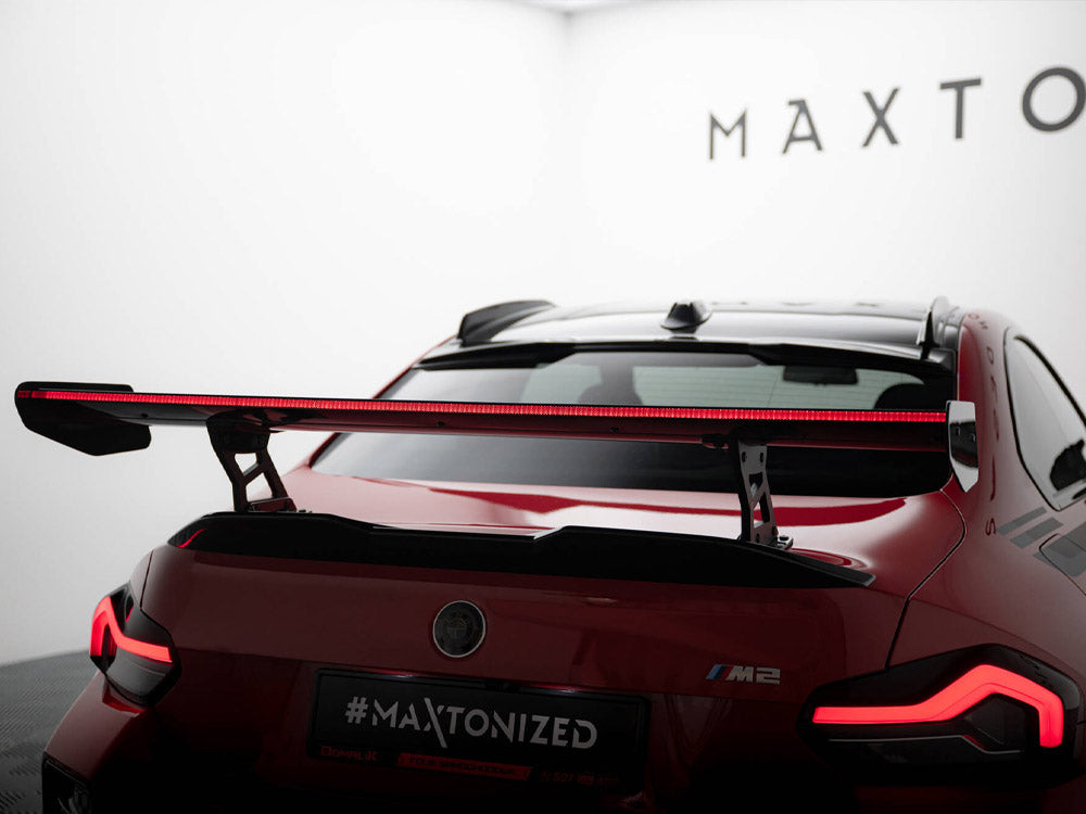 Carbon Spoiler With Internal Brackets Uprights + LED compatible with BMW M2 G87