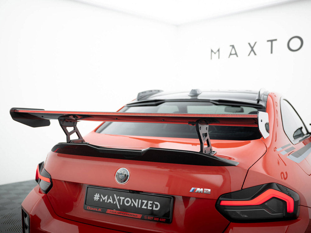 Carbon Spoiler With Internal Brackets Uprights + LED compatible with BMW M2 G87