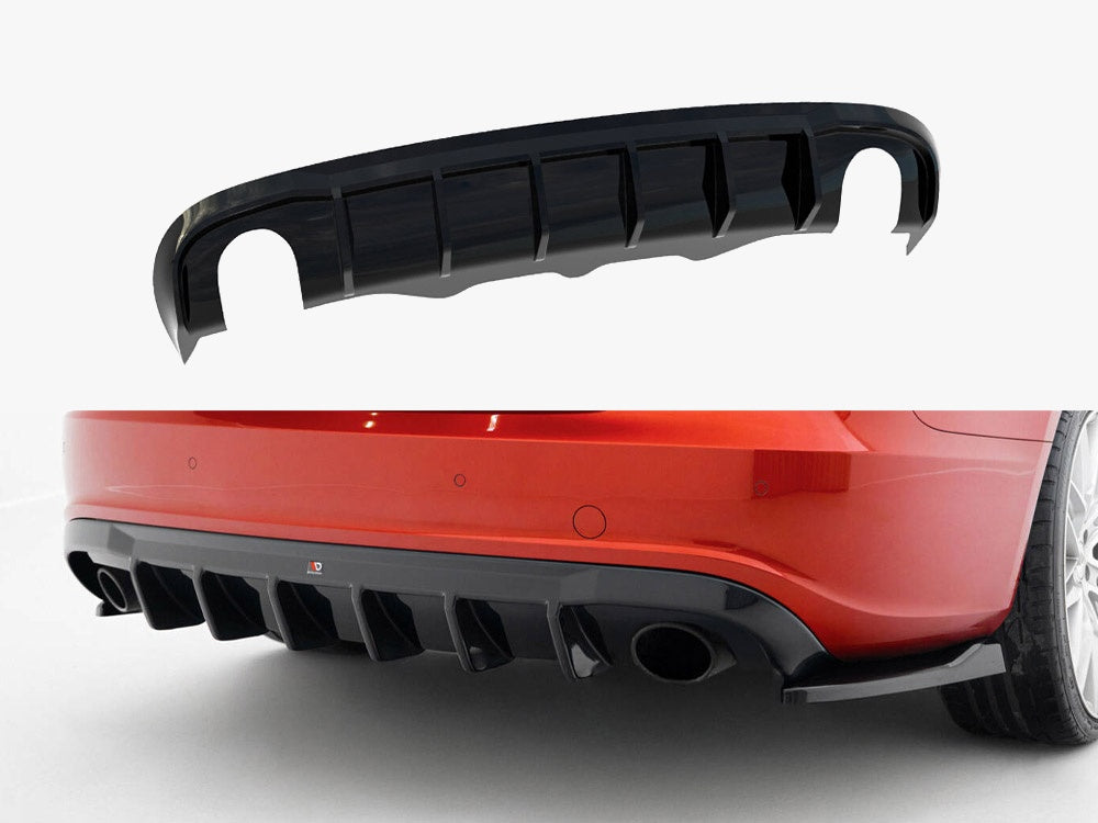 Rear Valance compatible with Audi A5 S Line Sportback 8T (Version with single exhaust tips on both sides)
