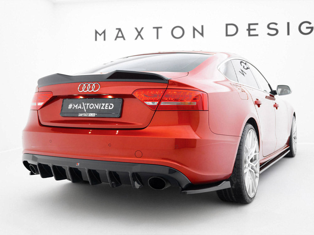 Rear Valance compatible with Audi A5 S Line Sportback 8T (Version with single exhaust tips on both sides)