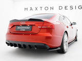 Rear Valance compatible with Audi A5 S Line Sportback 8T (Version with dual exhaust tips on one Side)