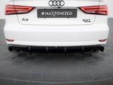 Rear Valance compatible with Audi A3 Sedan 8V Facelift (Version with single exhaust tips on both sides)