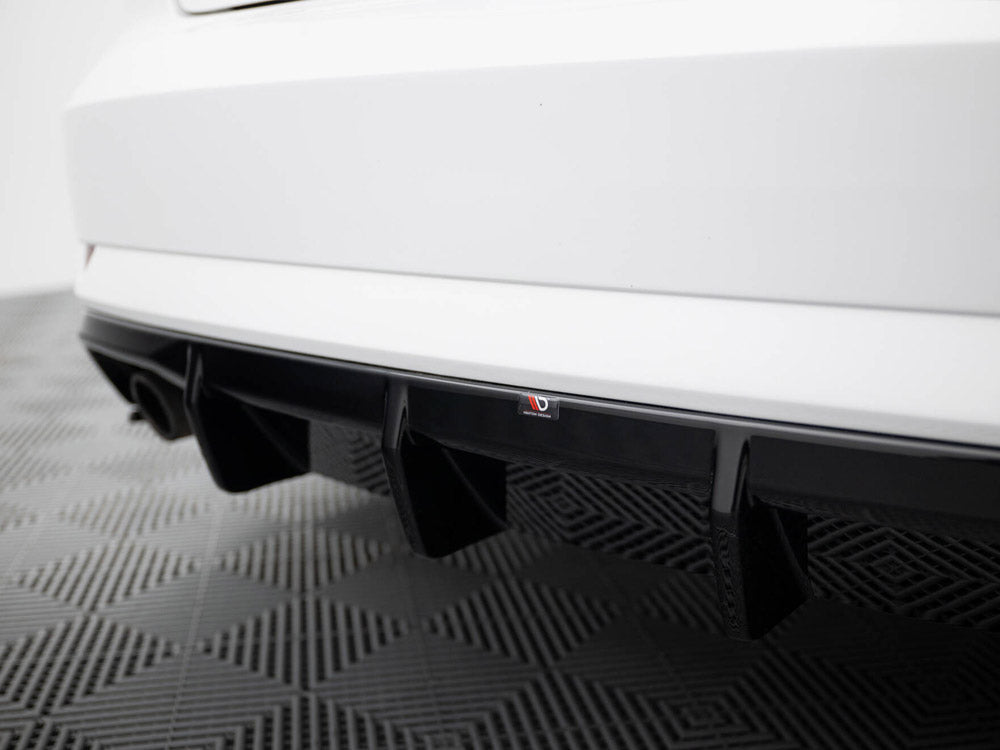 Rear Valance compatible with Audi A3 Sedan 8V Facelift (Version with single exhaust tips on both sides)