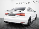 Rear Valance compatible with Audi A3 Sedan 8V Facelift (Version with single exhaust tips on one Side)