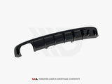 Rear Valance V.1 compatible with Audi A4 S Line B9 (Version with dual exhaust tips on one Side)