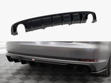 Rear Valance V.1 compatible with Audi A4 S Line B9 (Version with single exhaust tips on both sides)