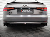 Rear Valance V.1 compatible with Audi A4 S Line B9 (Version with single exhaust tips on both sides)
