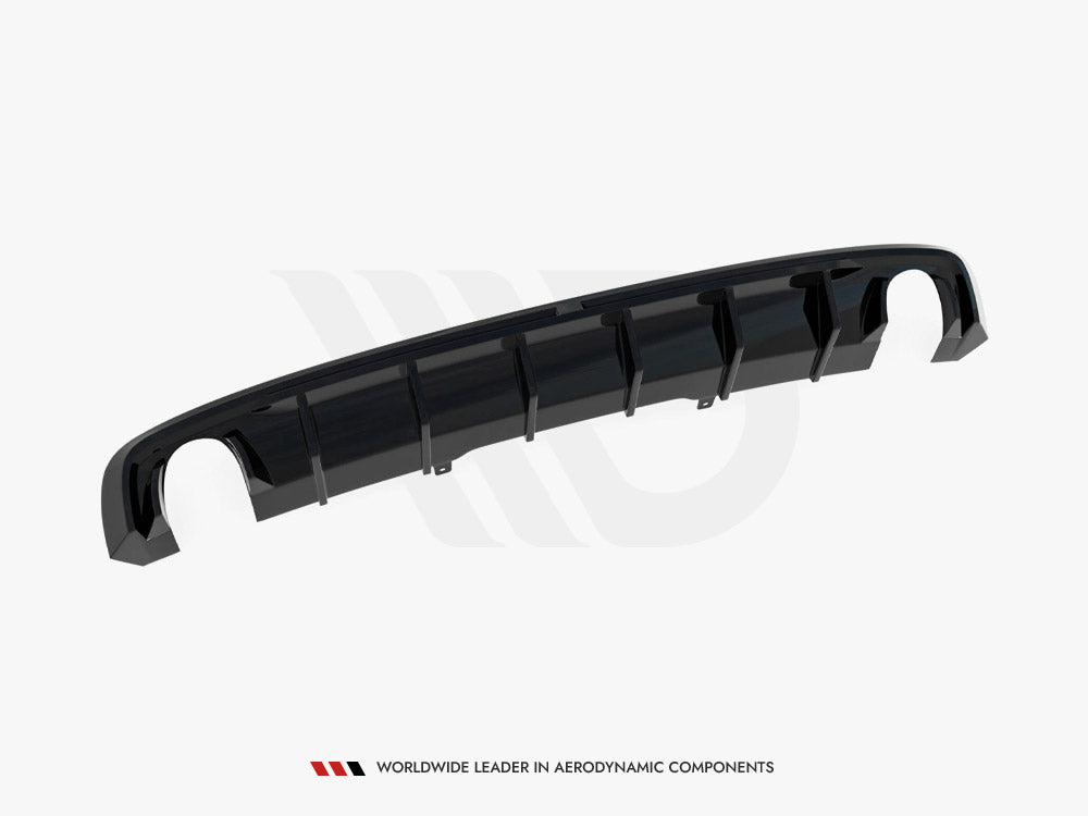 Rear Valance V.1 compatible with Audi A4 S Line B9 (Version with single exhaust tips on both sides)
