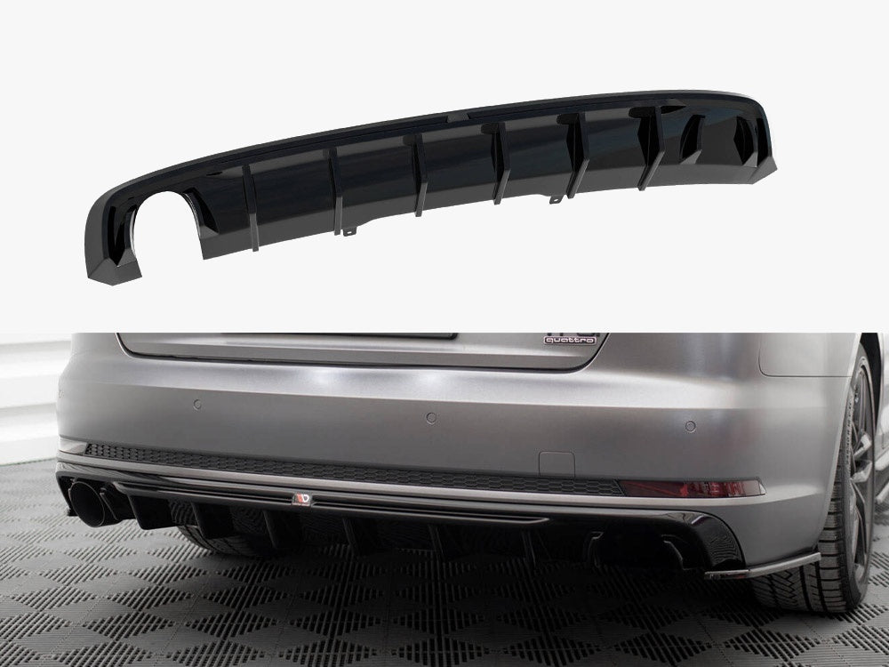 Rear Valance V.1 Audi A4 S Line B9 (Version with single exhaust tip on one Side)