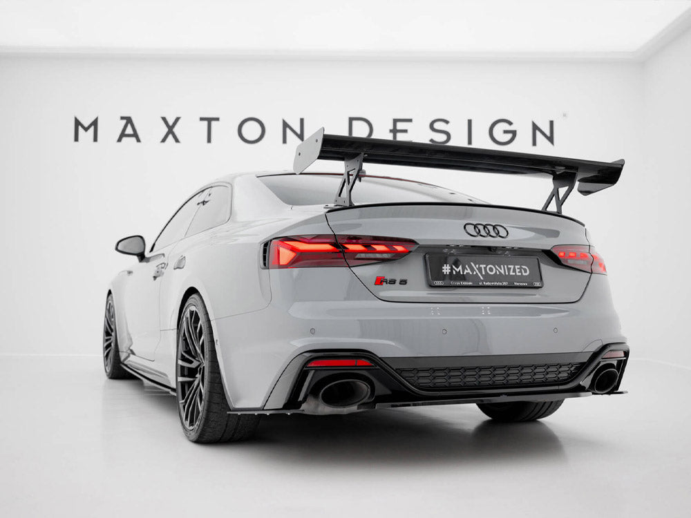 Carbon Spoiler With External Brackets Uprights V.1 compatible with Audi A5 / A5 S Line / S5 / RS 5 Coupe F5 / F5 Facelift