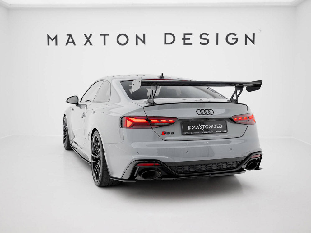 Carbon Spoiler With External Brackets Uprights V.1 compatible with Audi A5 / A5 S Line / S5 / RS 5 Coupe F5 / F5 Facelift