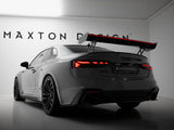 Carbon Spoiler With External Brackets Uprights V.1 + LED compatible with Audi A5 / A5 S Line / S5 / RS 5 Coupe F5 / F5 Facelift