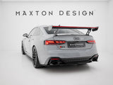 Carbon Spoiler With External Brackets Uprights V.1 + LED compatible with Audi A5 / A5 S Line / S5 / RS 5 Coupe F5 / F5 Facelift