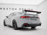 Carbon Spoiler With External Brackets Uprights V.1 + LED compatible with Audi A5 / A5 S Line / S5 / RS 5 Coupe F5 / F5 Facelift