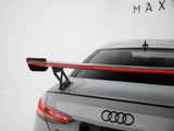 Carbon Spoiler With External Brackets Uprights V.1 + LED compatible with Audi A5 / A5 S Line / S5 / RS 5 Coupe F5 / F5 Facelift