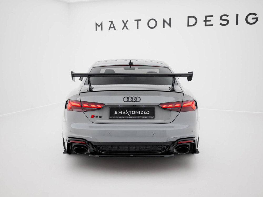 Carbon Spoiler With External Brackets Uprights V.2 compatible with Audi A5 / A5 S Line / S5 / RS 5 Coupe F5 / F5 Facelift