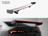 Carbon Spoiler With External Brackets Uprights V.2 + LED compatible with Audi A5 / A5 S Line / S5 / RS 5 Coupe F5 / F5 Facelift