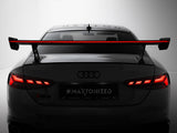 Carbon Spoiler With External Brackets Uprights V.2 + LED compatible with Audi A5 / A5 S Line / S5 / RS 5 Coupe F5 / F5 Facelift