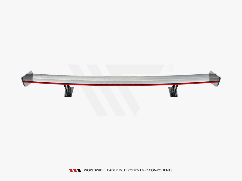 Carbon Spoiler With External Brackets Uprights V.2 + LED compatible with Audi A5 / A5 S Line / S5 / RS 5 Coupe F5 / F5 Facelift