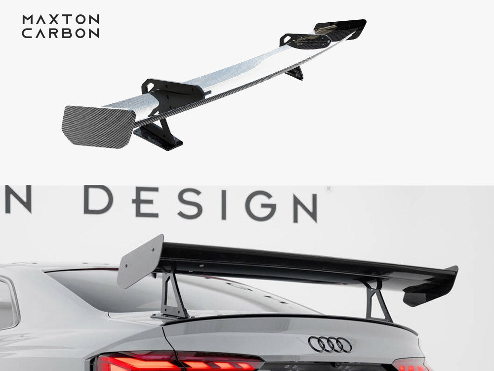 Carbon Spoiler With Upper Swan Mounting compatible with Audi A5 / A5 S Line / S5 / RS 5 Coupe F5 / F5 Facelift