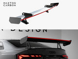 Carbon Spoiler With Upper Swan Mounting + LED compatible with Audi A5 / A5 S Line / S5 / RS 5 Coupe F5 / F5 Facelift