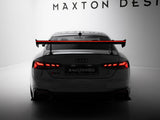 Carbon Spoiler With Upper Swan Mounting + LED compatible with Audi A5 / A5 S Line / S5 / RS 5 Coupe F5 / F5 Facelift