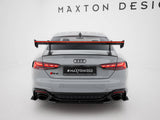 Carbon Spoiler With Upper Swan Mounting + LED compatible with Audi A5 / A5 S Line / S5 / RS 5 Coupe F5 / F5 Facelift