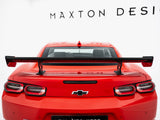 Carbon Spoiler With Internal Brackets Uprights compatible with Chevrolet Camaro SS Mk6 Facelift