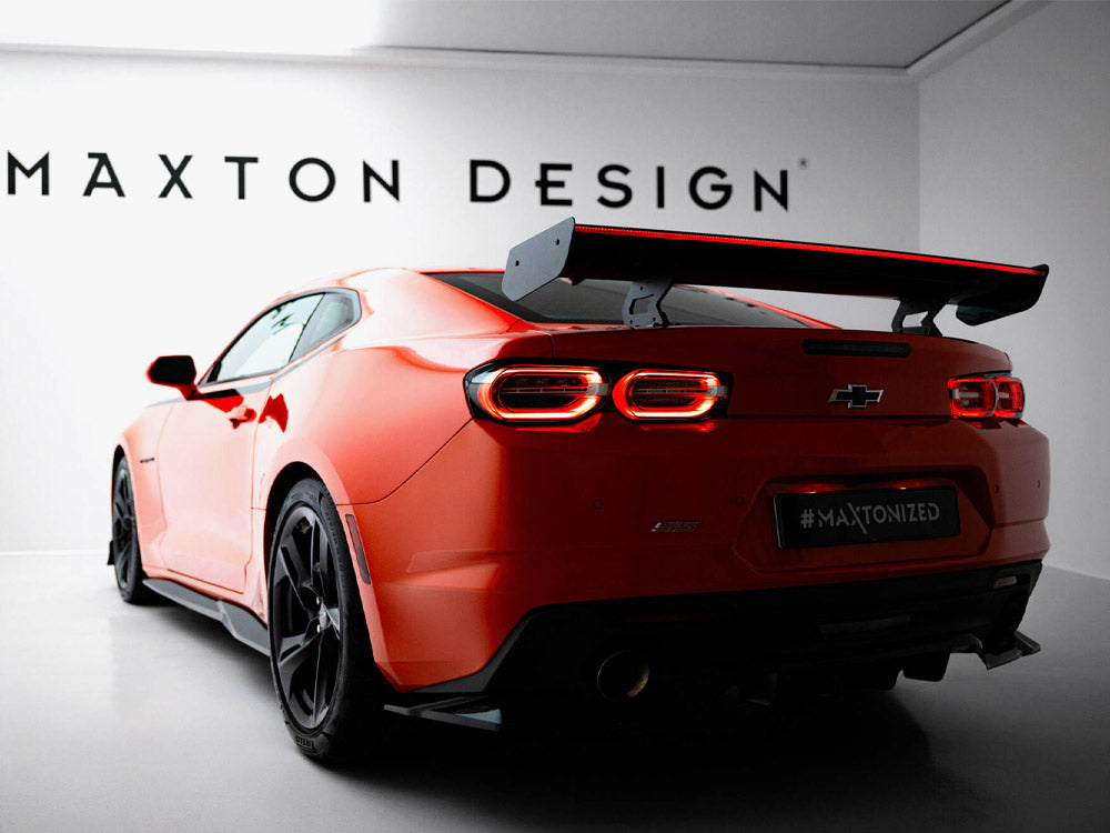 Carbon Spoiler With Internal Brackets Uprights + LED compatible with Chevrolet Camaro SS Mk6 Facelift