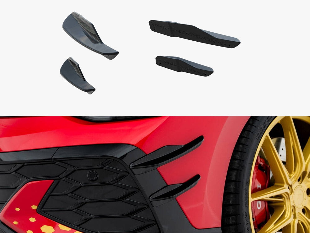 Front Bumper Wings (Canards) compatible with Volkswagen Golf GTI Clubsport Mk8 Facelift