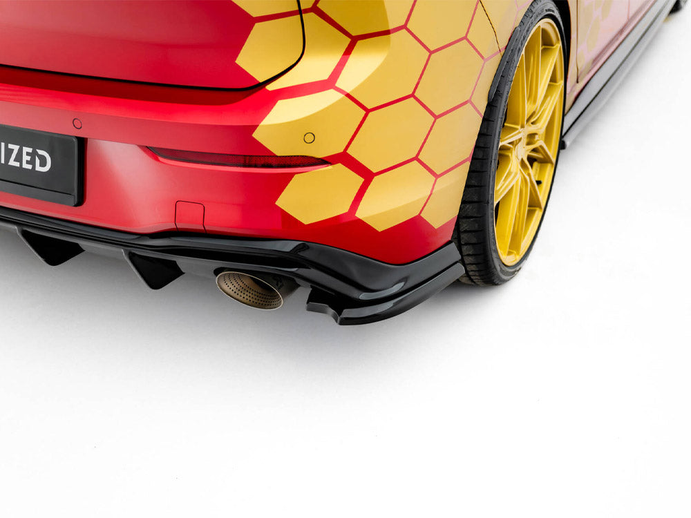 Rear Side Splitters V.4 compatible with Volkswagen Golf GTI Clubsport Mk8 Facelift