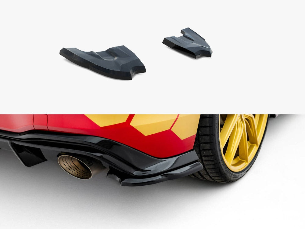 Rear Side Splitters V.3 compatible with Volkswagen Golf GTI Clubsport Mk8 Facelift