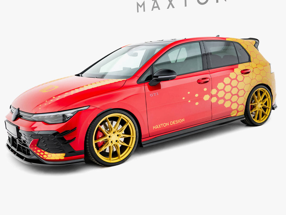 Side Skirts Diffusers V.2 compatible with Volkswagen Golf GTI Clubsport Mk8 Facelift