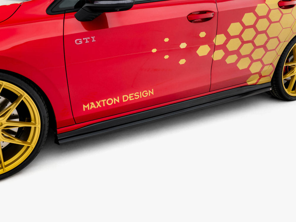 Side Skirts Diffusers V.2 compatible with Volkswagen Golf GTI Clubsport Mk8 Facelift