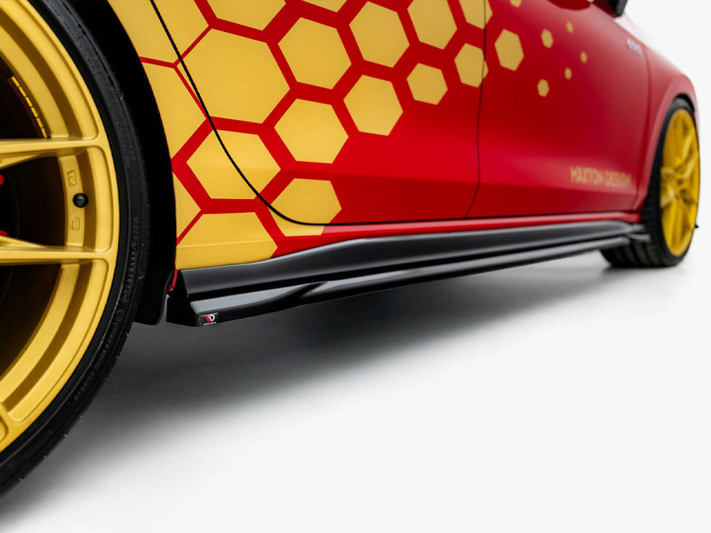 Side Skirts Diffusers V.1 compatible with Volkswagen Golf GTI Clubsport Mk8 Facelift