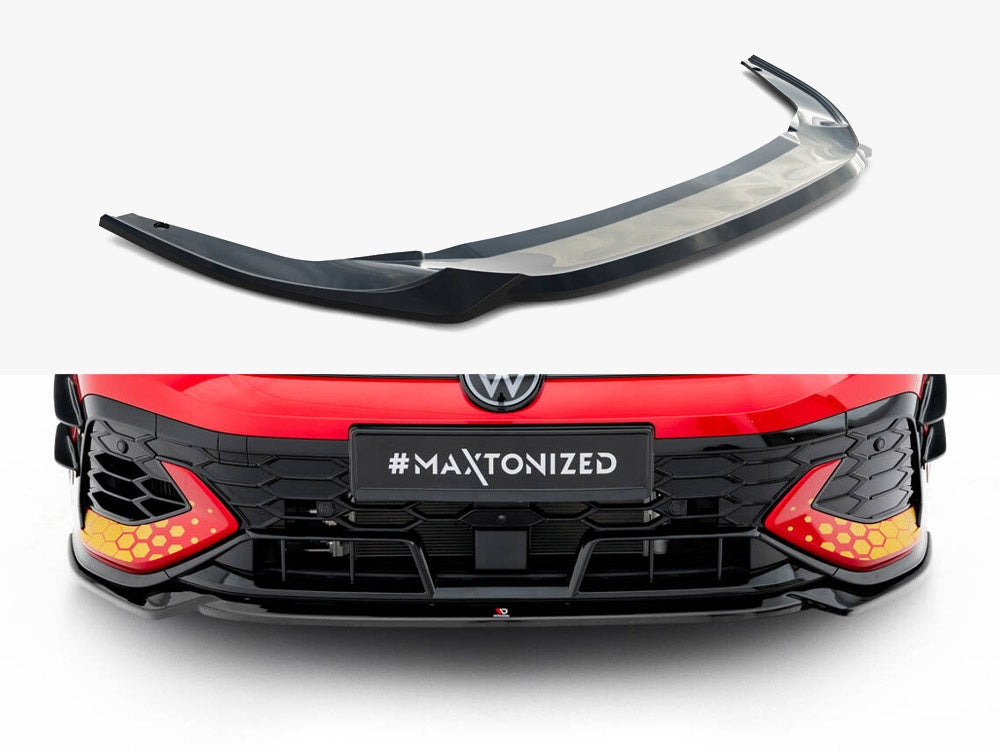 Front Splitter V.4 compatible with Volkswagen Golf GTI Clubsport Mk8 Facelift