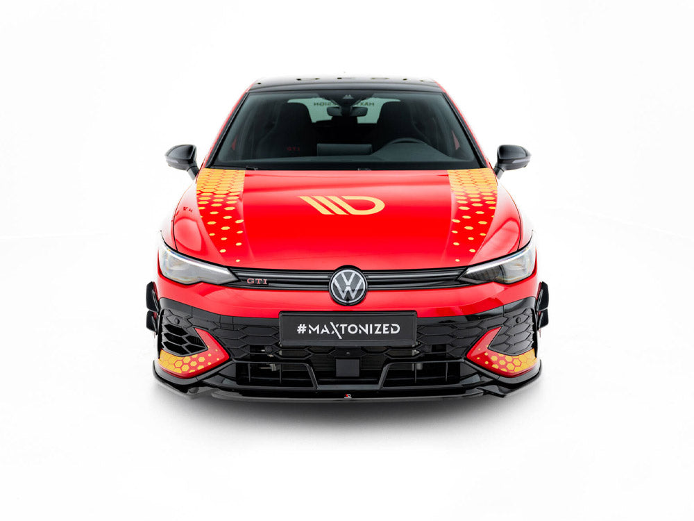 Front Splitter V.4 compatible with Volkswagen Golf GTI Clubsport Mk8 Facelift