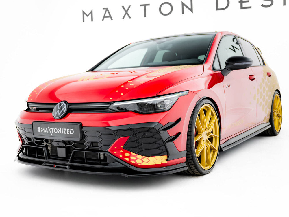 Front Splitter V.3 compatible with Volkswagen Golf GTI Clubsport Mk8 Facelift