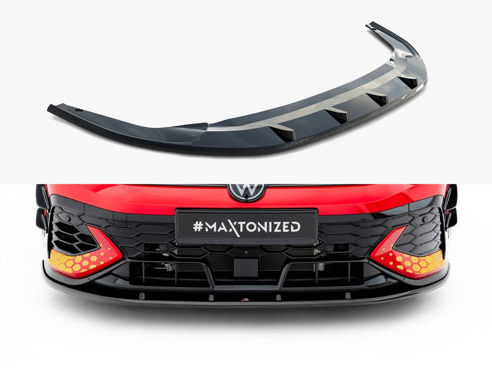 Front Splitter V.2 compatible with Volkswagen Golf GTI Clubsport Mk8 Facelift