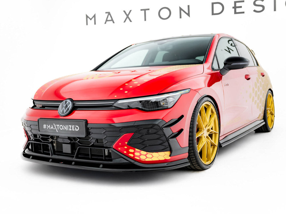 Front Splitter V.2 compatible with Volkswagen Golf GTI Clubsport Mk8 Facelift